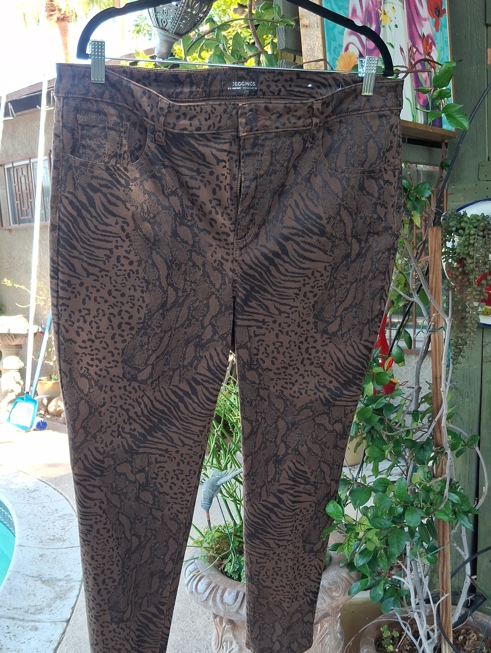 Chico's Brown Animal Print - Stretch Women’s Jeggings